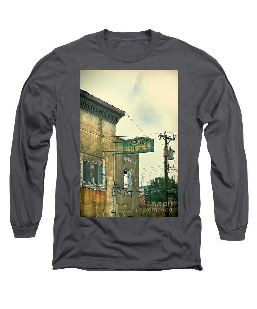 Abandoned Long Sleeve T-Shirt featuring the photograph Abandoned Building by Jill Battaglia