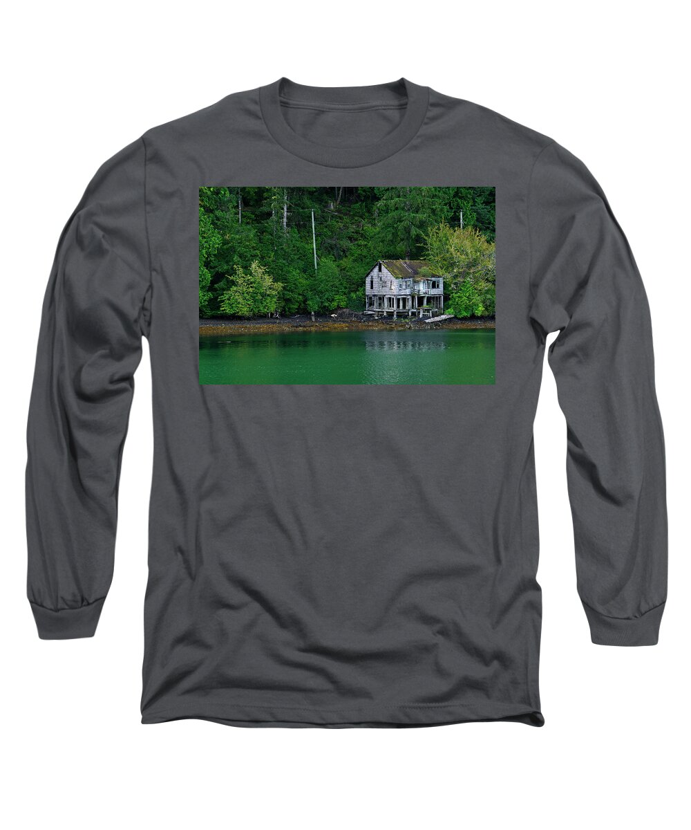 Abandoned House Long Sleeve T-Shirt featuring the photograph Abandoned dreams by Inge Riis McDonald