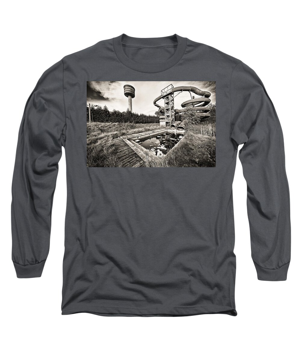 Belgium Long Sleeve T-Shirt featuring the photograph Abandoned Swimming Pool - Lost Places by Dirk Ercken