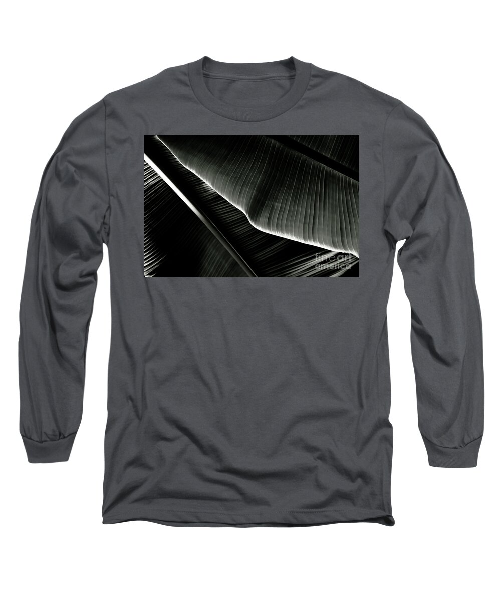 Banana Long Sleeve T-Shirt featuring the photograph Abstract banana Leaf by Yurix Sardinelly