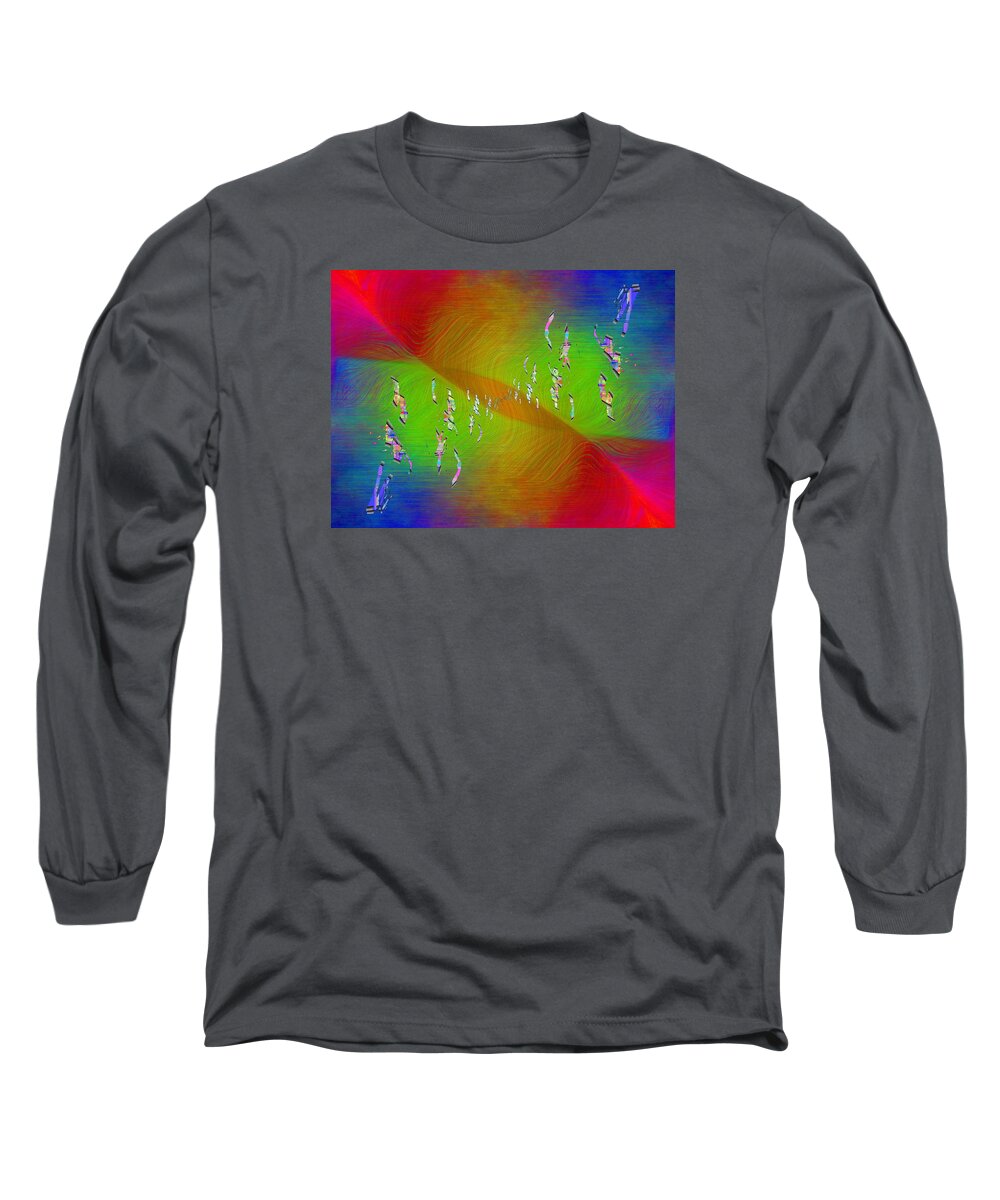 Abstract Long Sleeve T-Shirt featuring the digital art Abstract Cubed 355 by Tim Allen