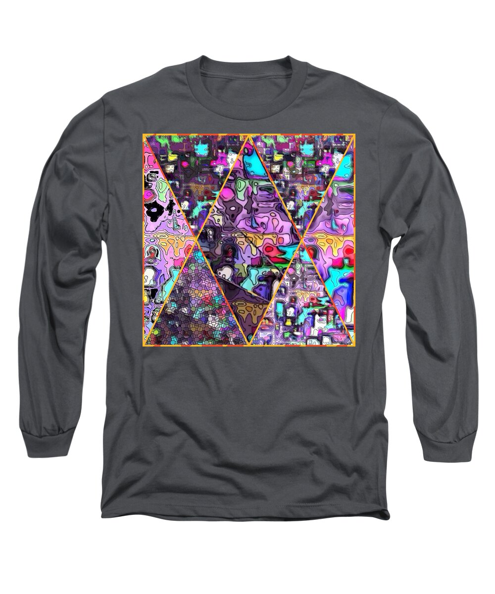 Digital Art Long Sleeve T-Shirt featuring the digital art Abstract Windows by Karen Buford