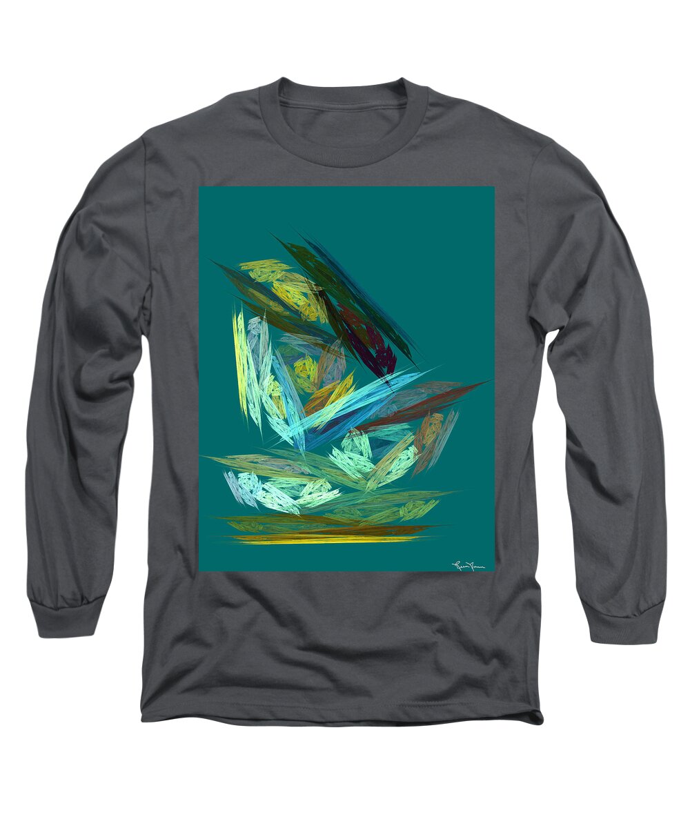 Fractal Art Long Sleeve T-Shirt featuring the digital art Abundance by Rein Nomm