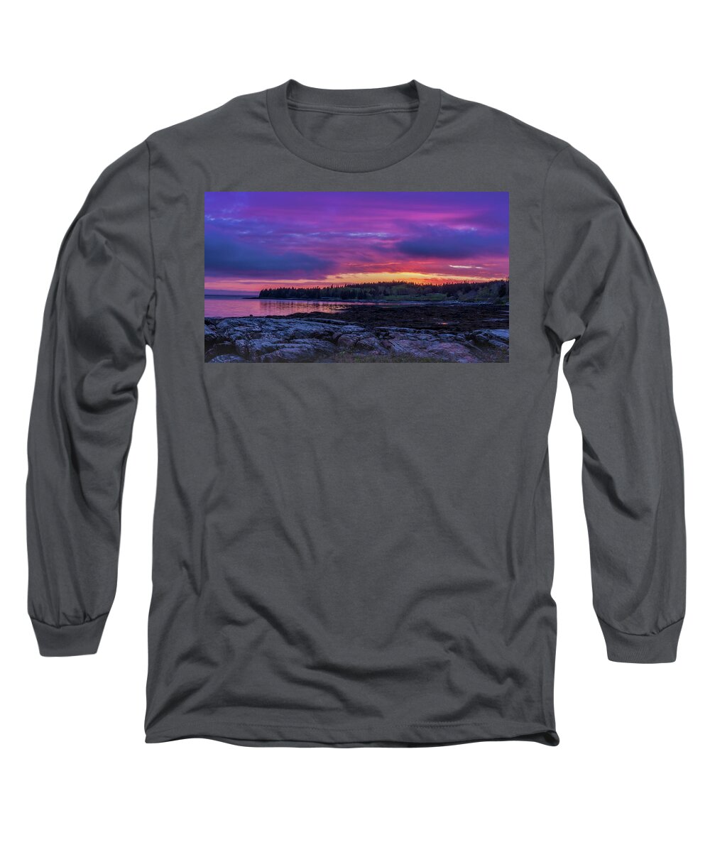Mount Desert Island Long Sleeve T-Shirt featuring the photograph Acadian Nights by Holly Ross