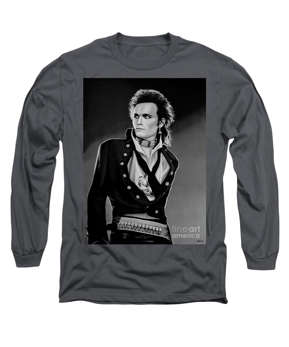 Adam Ant Long Sleeve T-Shirt featuring the painting Adam Ant Painting by Paul Meijering