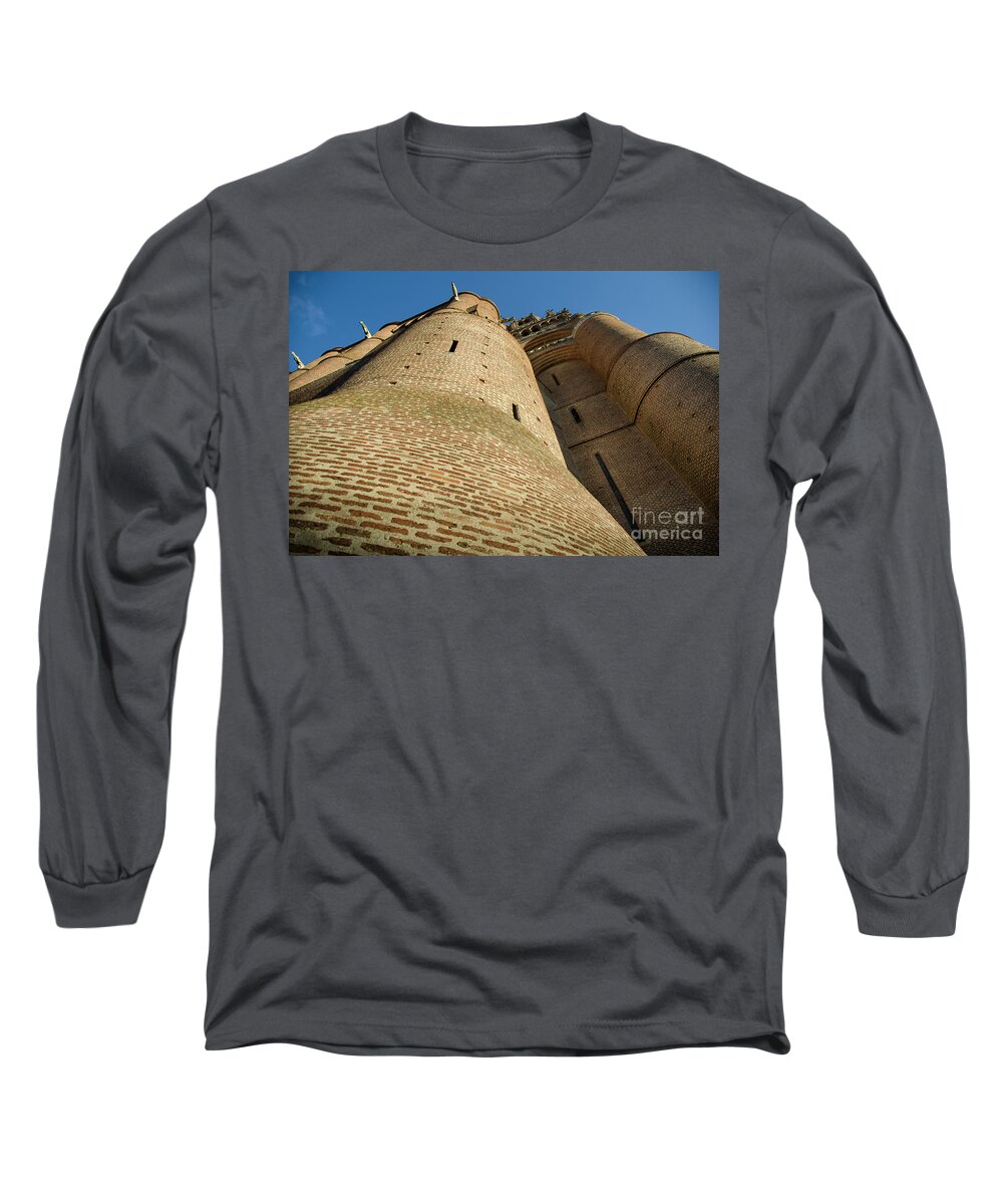 France Long Sleeve T-Shirt featuring the photograph Albi Cathedral low angle by RicardMN Photography