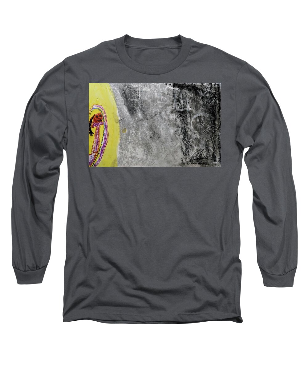  Long Sleeve T-Shirt featuring the drawing All About Me by Abigail White