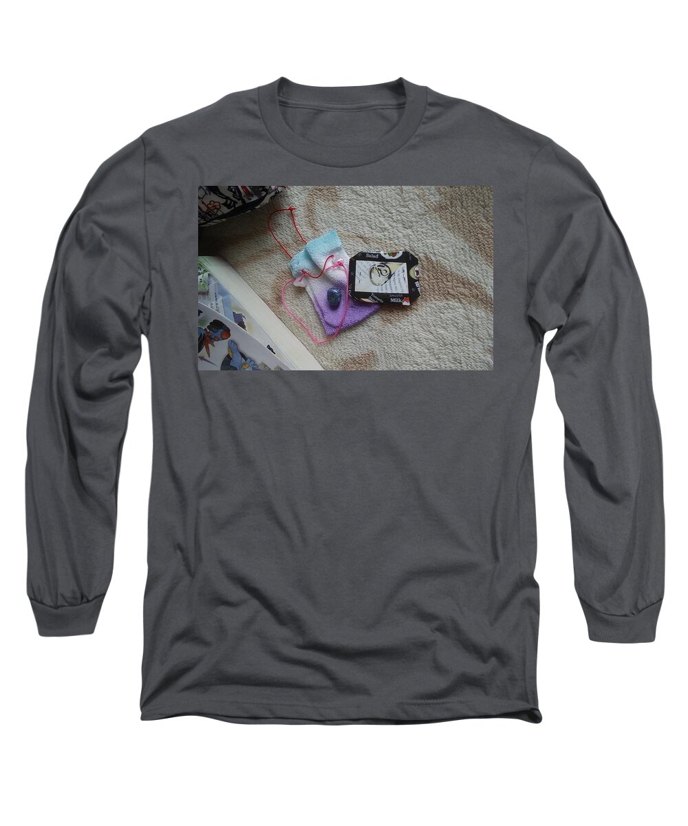 #amulet Long Sleeve T-Shirt featuring the jewelry Amulet of health by Sari Kurazusi