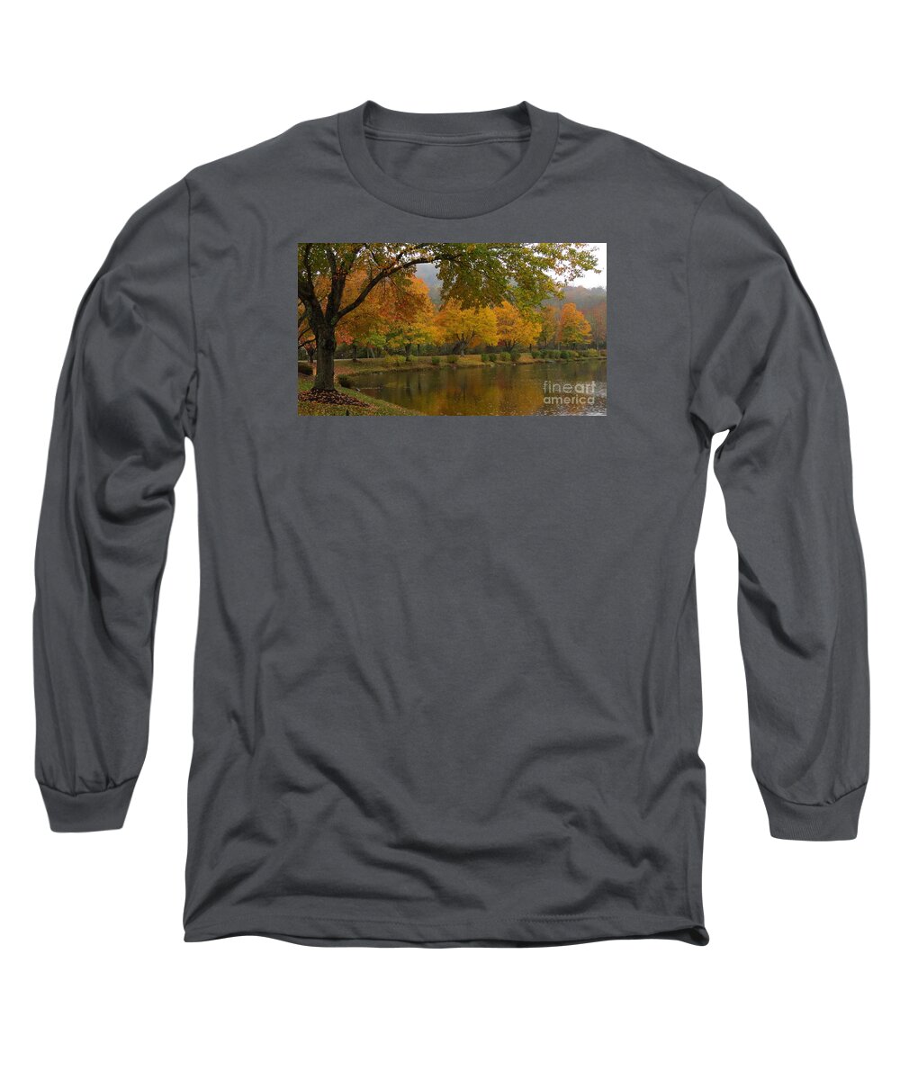Autumn Long Sleeve T-Shirt featuring the photograph An Autumn View by Anita Adams