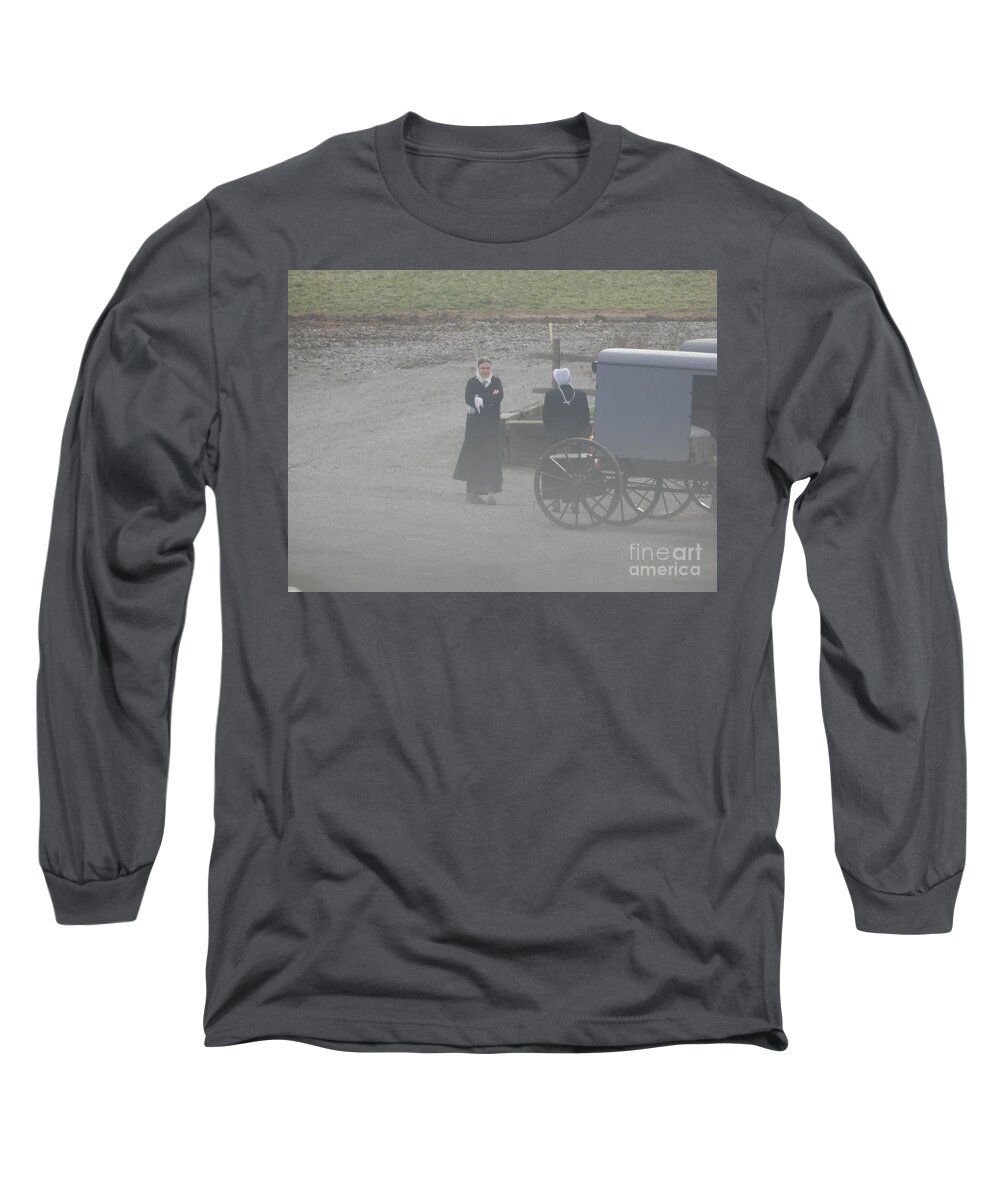 Amish Long Sleeve T-Shirt featuring the photograph An Evening Goodbye by Christine Clark