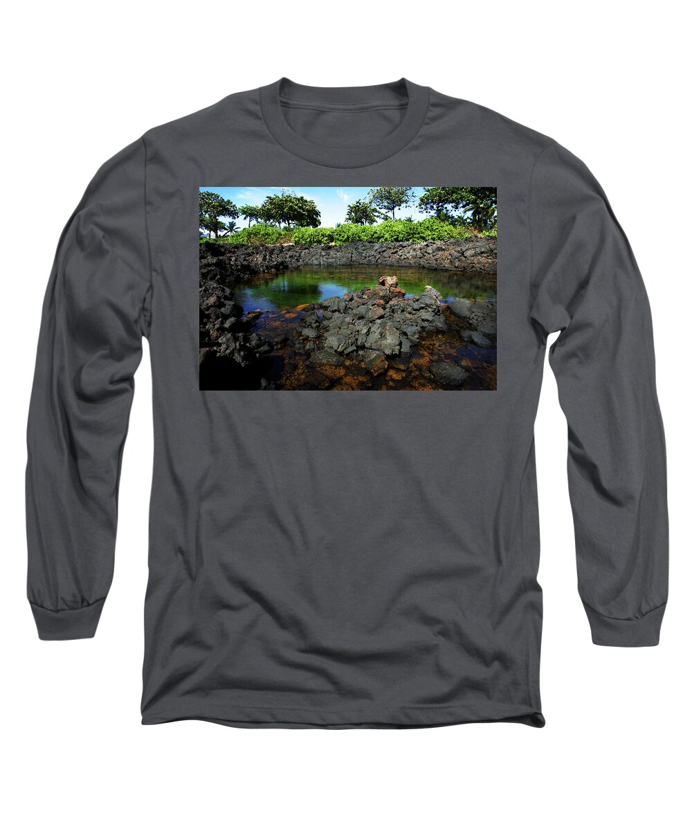 Anchialine Pond Long Sleeve T-Shirt featuring the photograph Anchialine Pond by Anthony Jones
