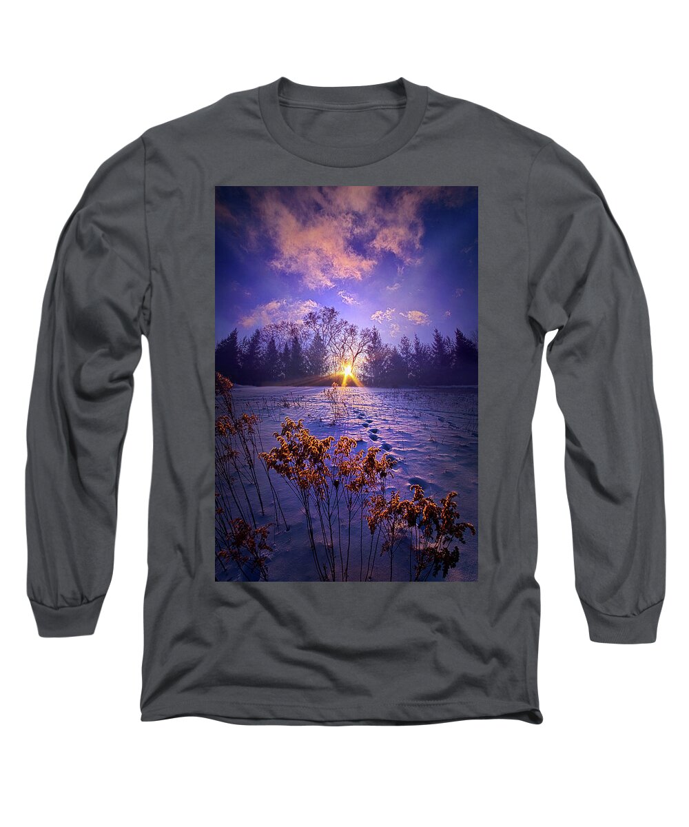 Clouds Long Sleeve T-Shirt featuring the photograph And Back Again by Phil Koch