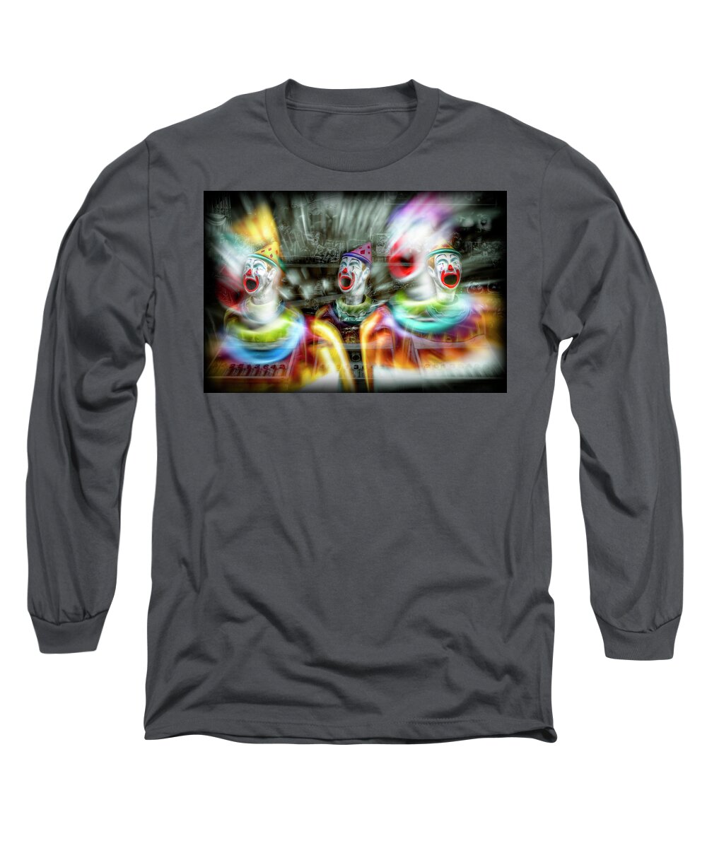 Amusement Long Sleeve T-Shirt featuring the photograph Angry Clowns by Wayne Sherriff