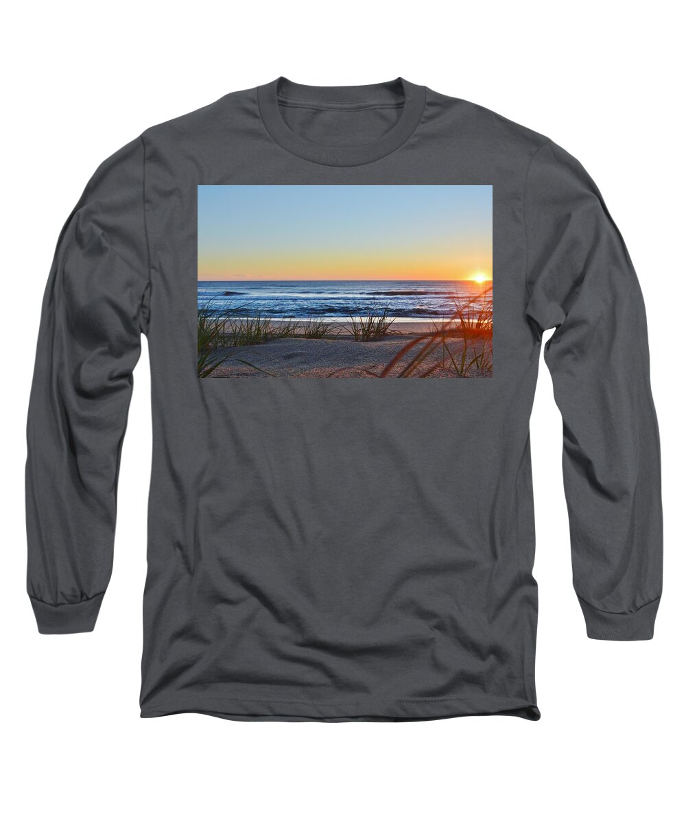 Obx Sunrise Long Sleeve T-Shirt featuring the photograph April 1, 2017 #1 by Barbara Ann Bell