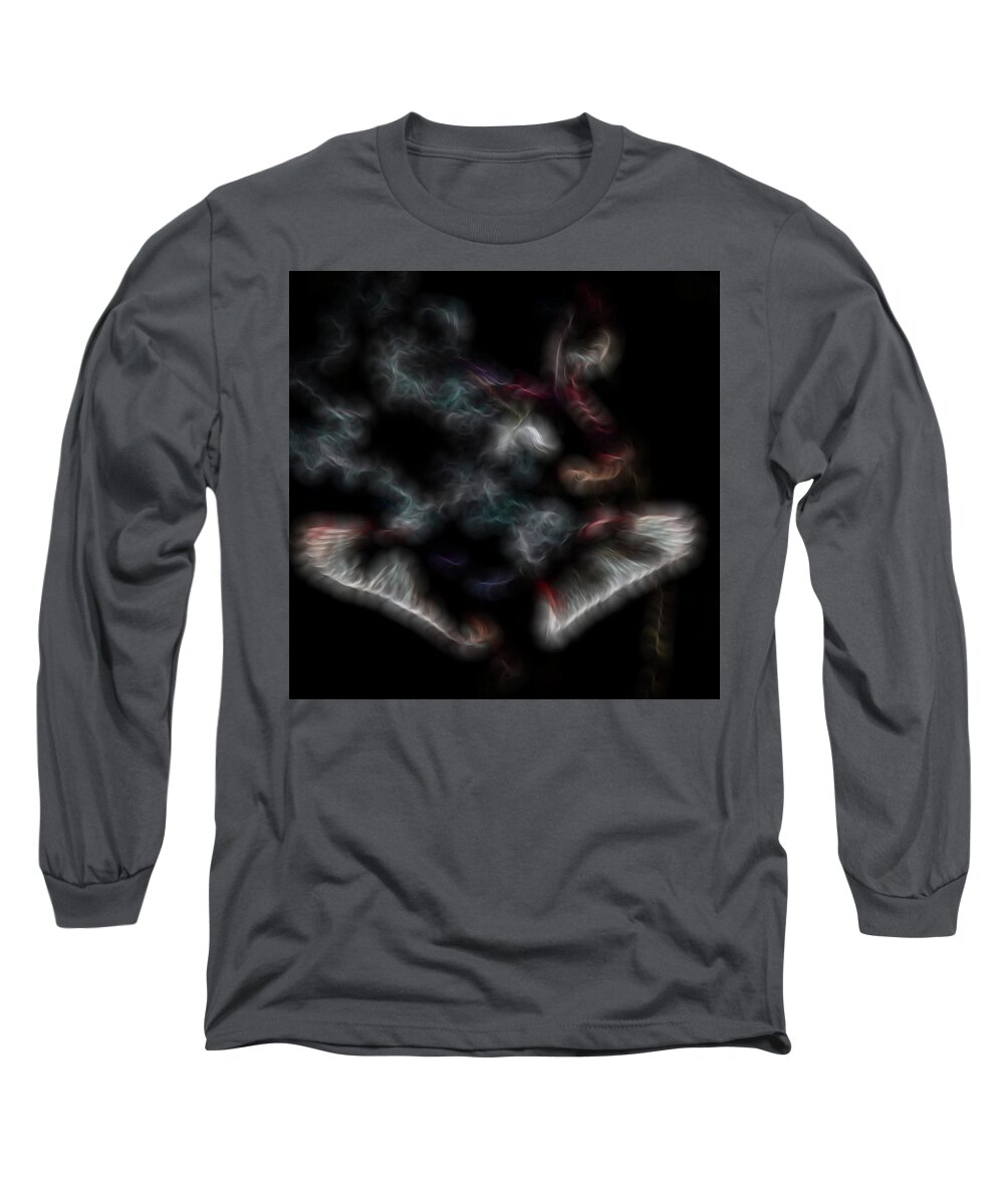Abstract Long Sleeve T-Shirt featuring the digital art Archangel by William Horden
