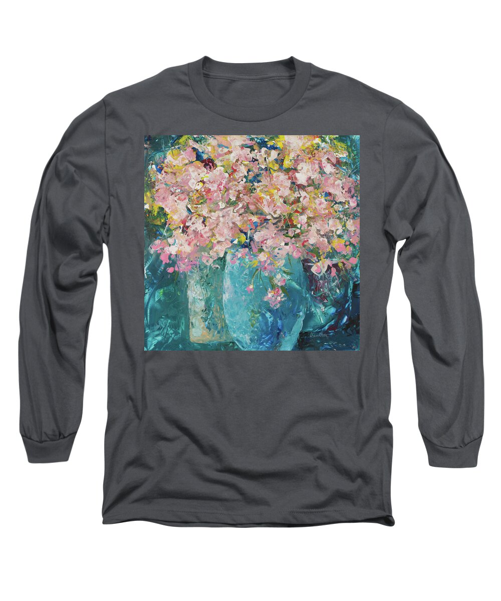 Encaustic Long Sleeve T-Shirt featuring the painting Aroma Therapy by Lee Beuther