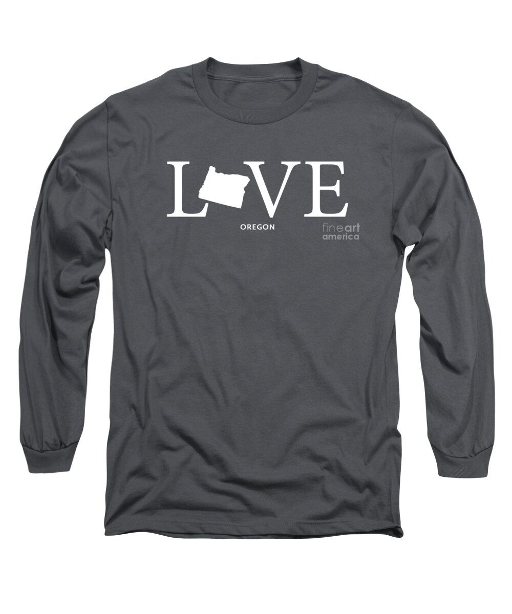 Oregon Long Sleeve T-Shirt featuring the mixed media OR Love by Nancy Ingersoll