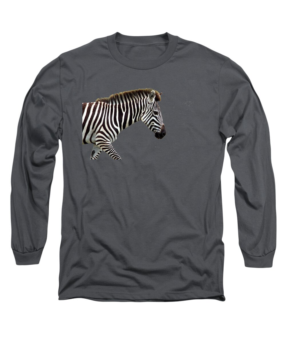 Zebra Long Sleeve T-Shirt featuring the photograph Zebra by Aidan Moran
