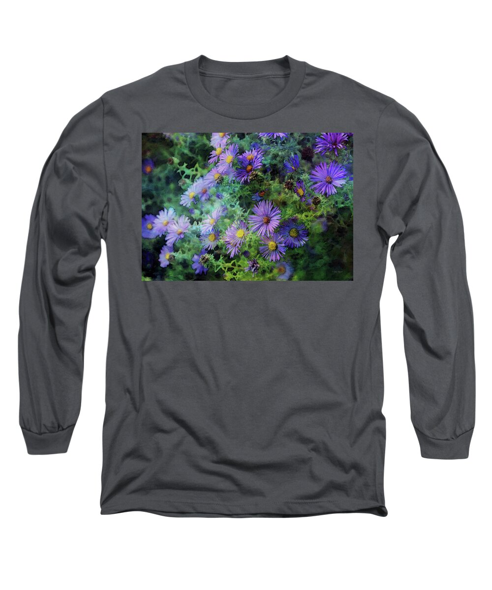 Aster Long Sleeve T-Shirt featuring the photograph Aster 4468 IDP_2 by Steven Ward