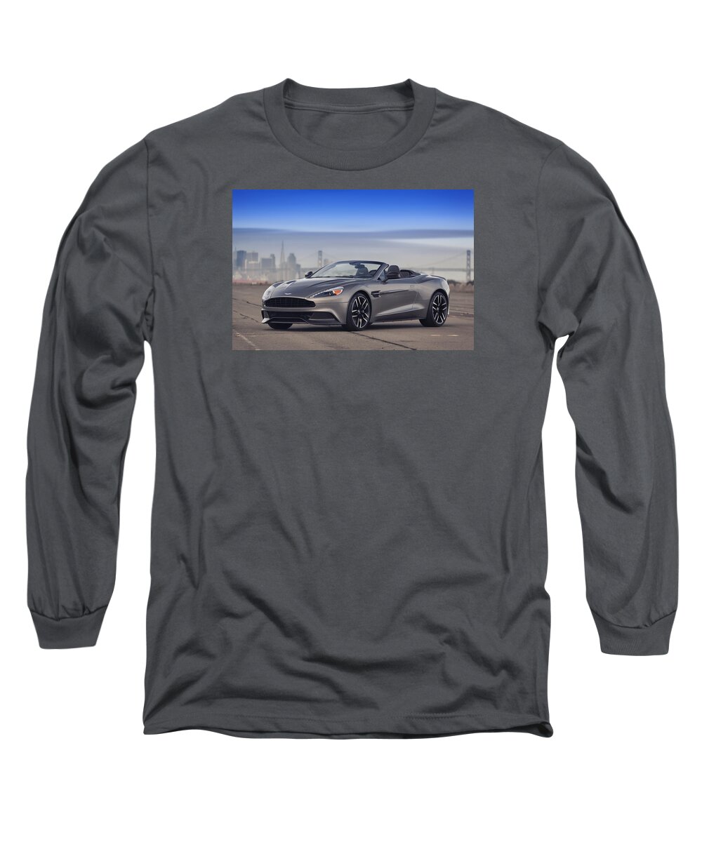 Aston Long Sleeve T-Shirt featuring the photograph Aston Vanquish Convertible by ItzKirb Photography