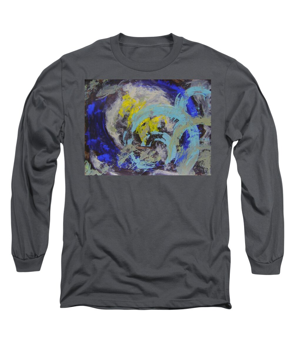 Astral Dimension Long Sleeve T-Shirt featuring the painting Astral Dimension by Therese Legere