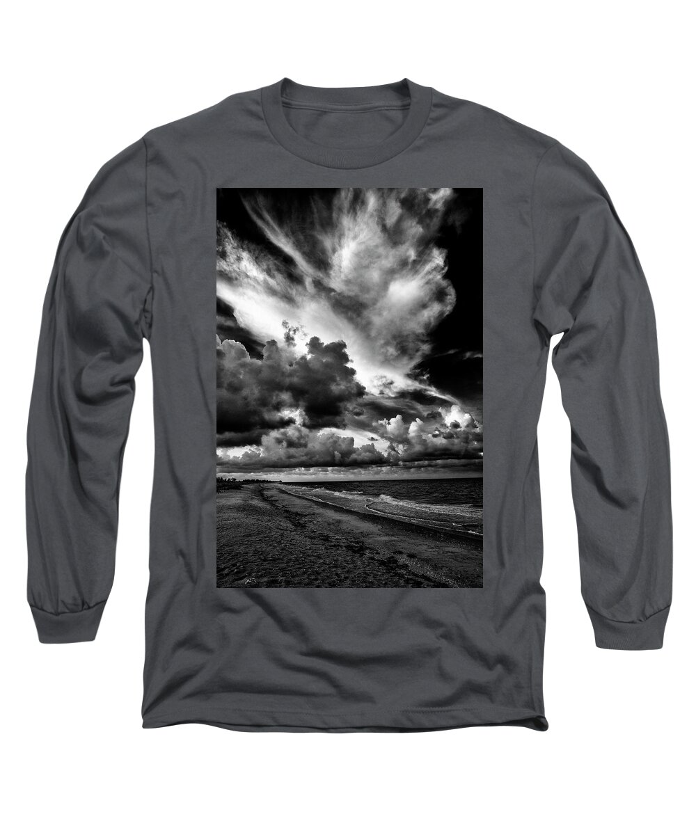Clouds Long Sleeve T-Shirt featuring the photograph At The Beach by Kevin Cable