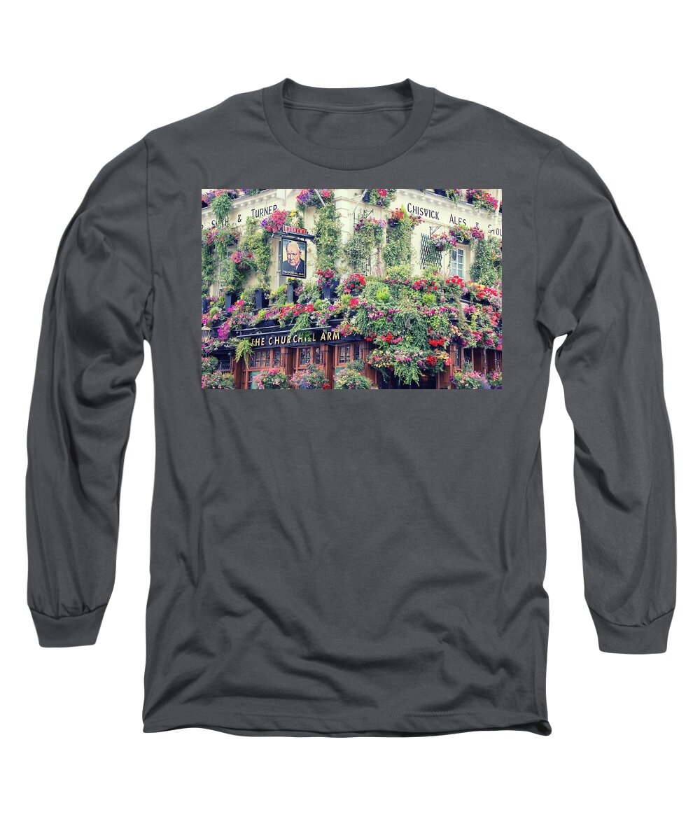 London Long Sleeve T-Shirt featuring the photograph At The Corner Of Campden Street by Iryna Goodall