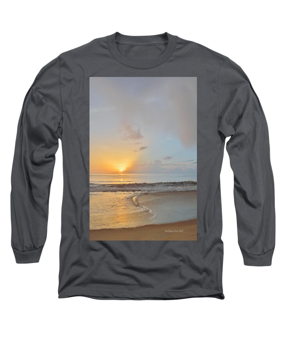 Obx Sunrise Long Sleeve T-Shirt featuring the photograph August 10 Nags Head by Barbara Ann Bell