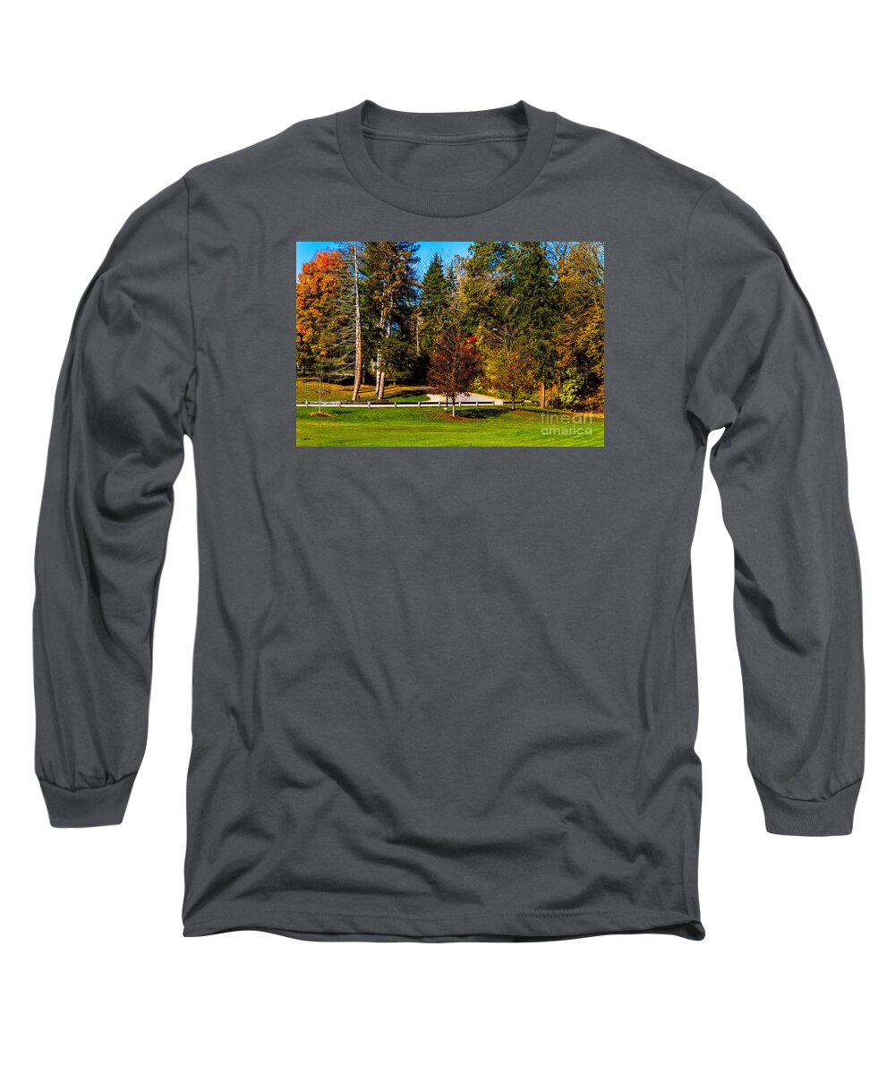 Bill Norton Long Sleeve T-Shirt featuring the photograph Autumn in NY by William Norton