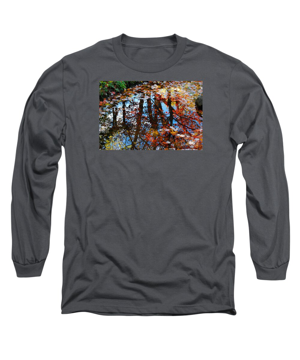 Autumn Long Sleeve T-Shirt featuring the photograph Autumn Reflections by Nancy Mueller