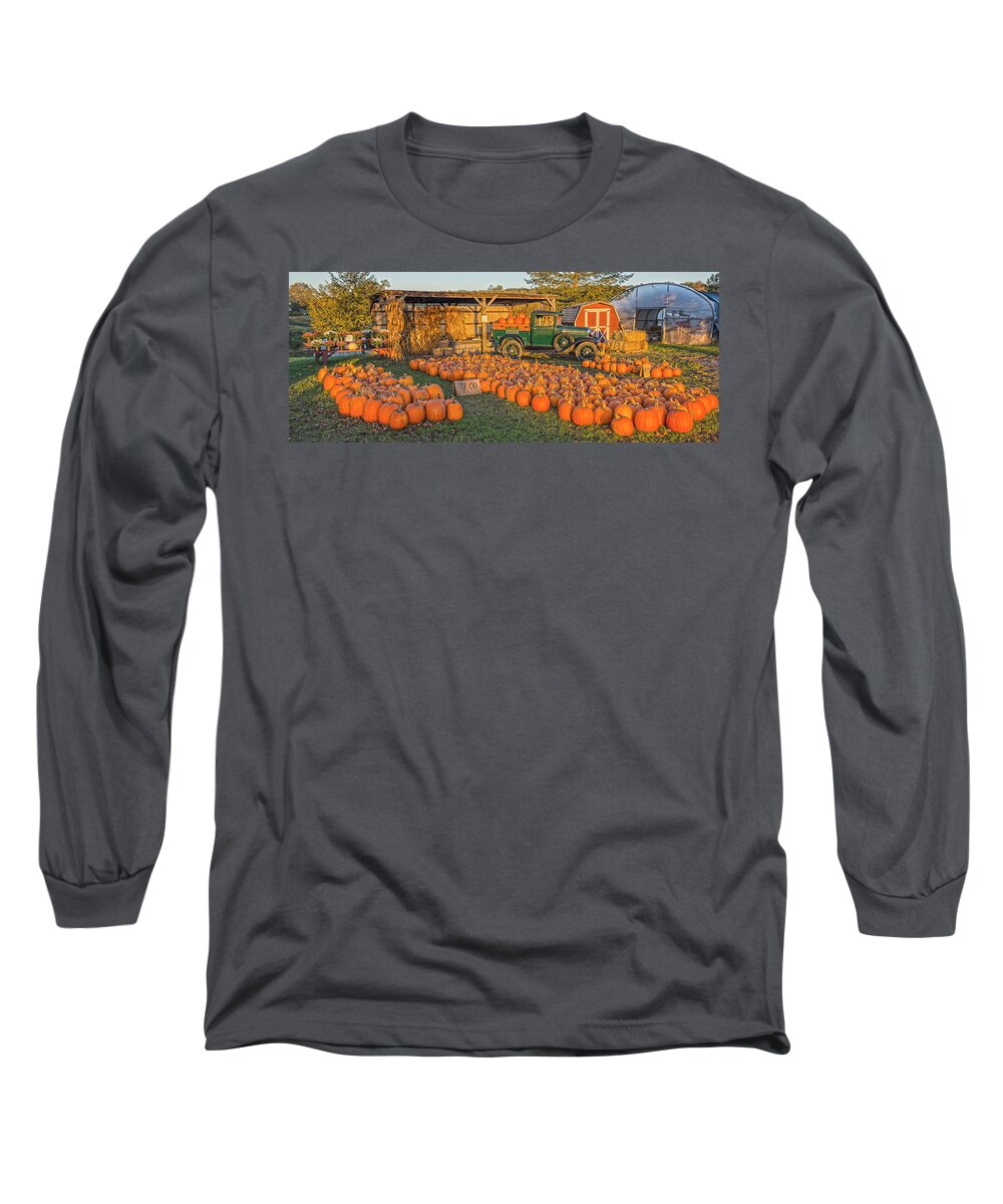 Magic Hour Long Sleeve T-Shirt featuring the photograph Autumnal Sunrise At Roe's by Angelo Marcialis