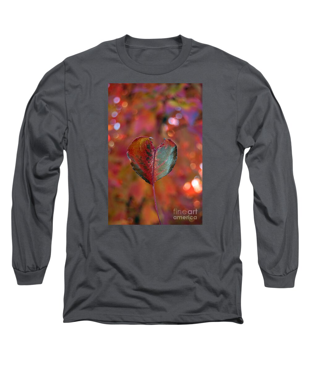 Heart Long Sleeve T-Shirt featuring the photograph Autumn's Bold Heart by Debra Thompson