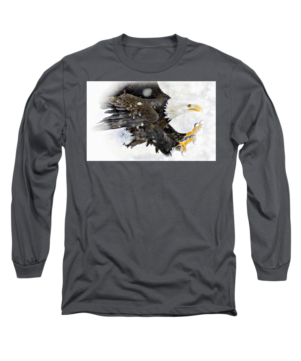 Eagle Long Sleeve T-Shirt featuring the photograph Bald Eagle by Jean Francois Gil