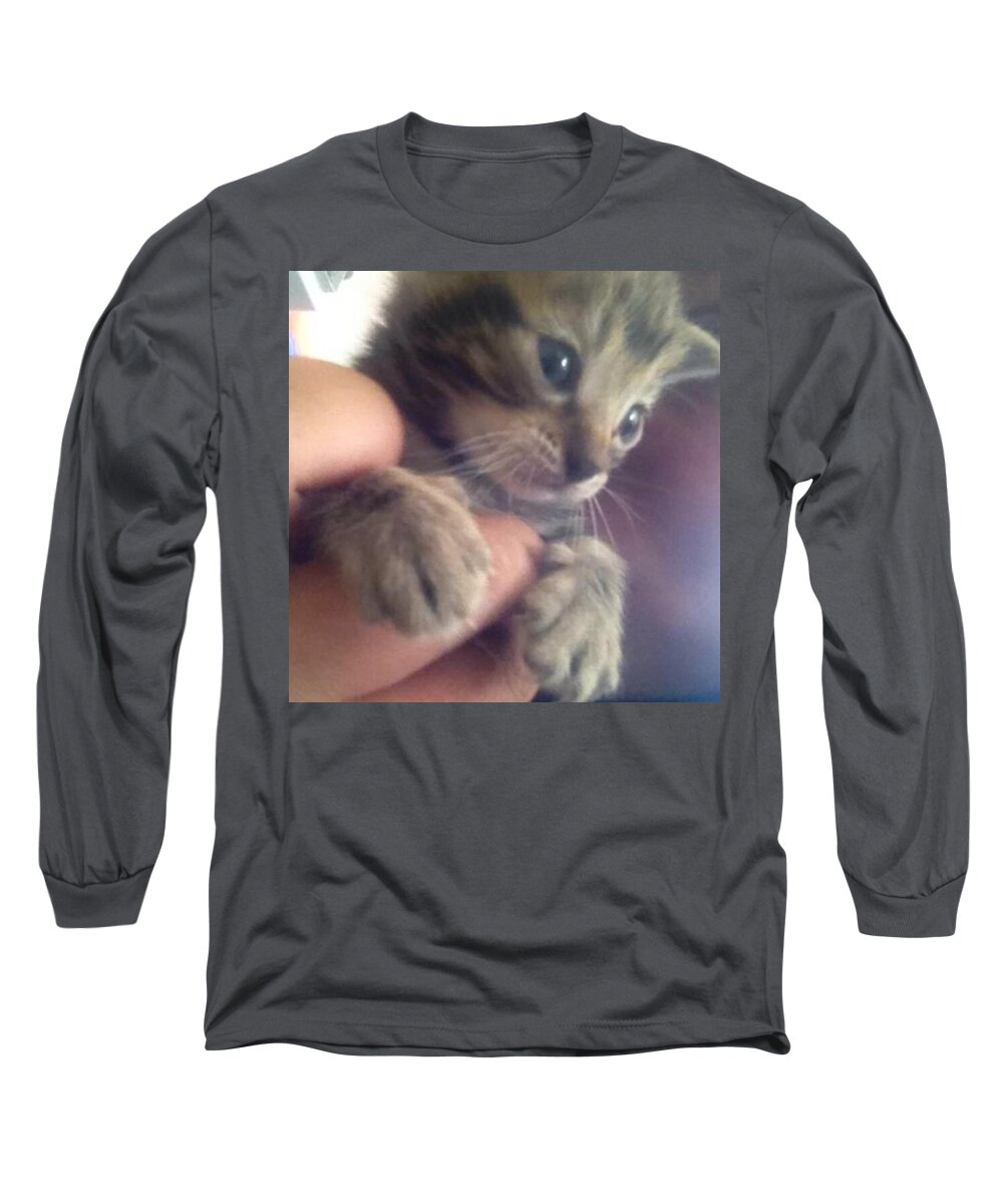 Catladyprobs Long Sleeve T-Shirt featuring the photograph Bandit by Isabelle Kulow