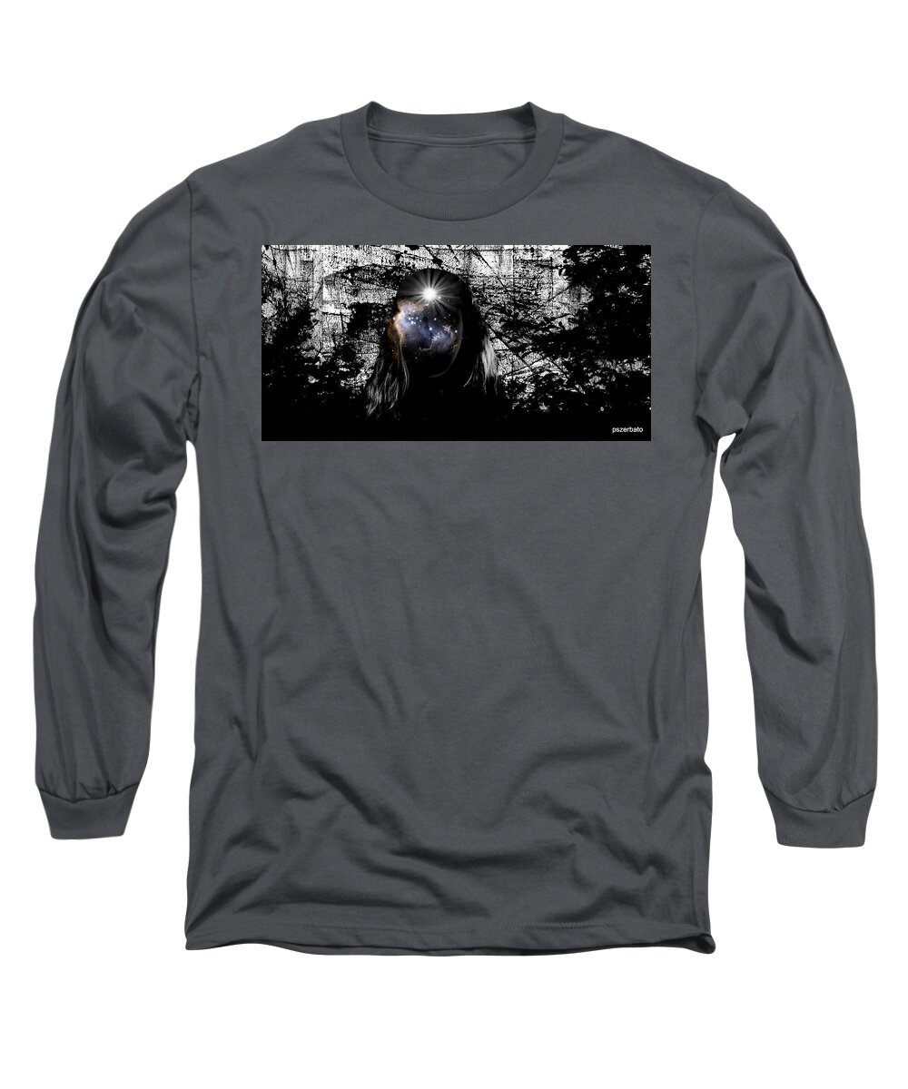 Beauty Long Sleeve T-Shirt featuring the digital art Beauties Are Things That Are Lit Inside Us by Paulo Zerbato