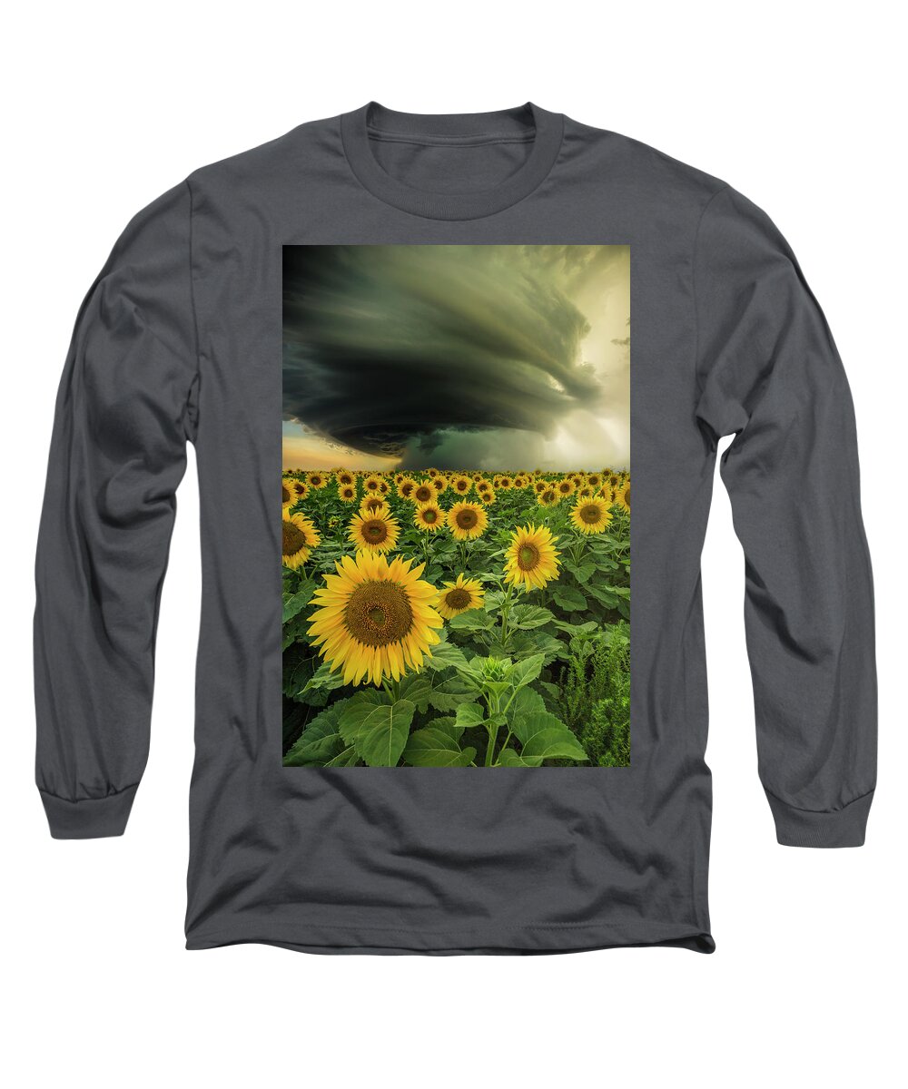 Supercell Long Sleeve T-Shirt featuring the photograph Beautiful Destruction by Aaron J Groen
