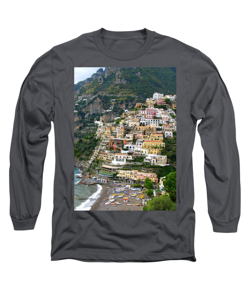 Positano Long Sleeve T-Shirt featuring the photograph Beautiful Positano by Carla Parris