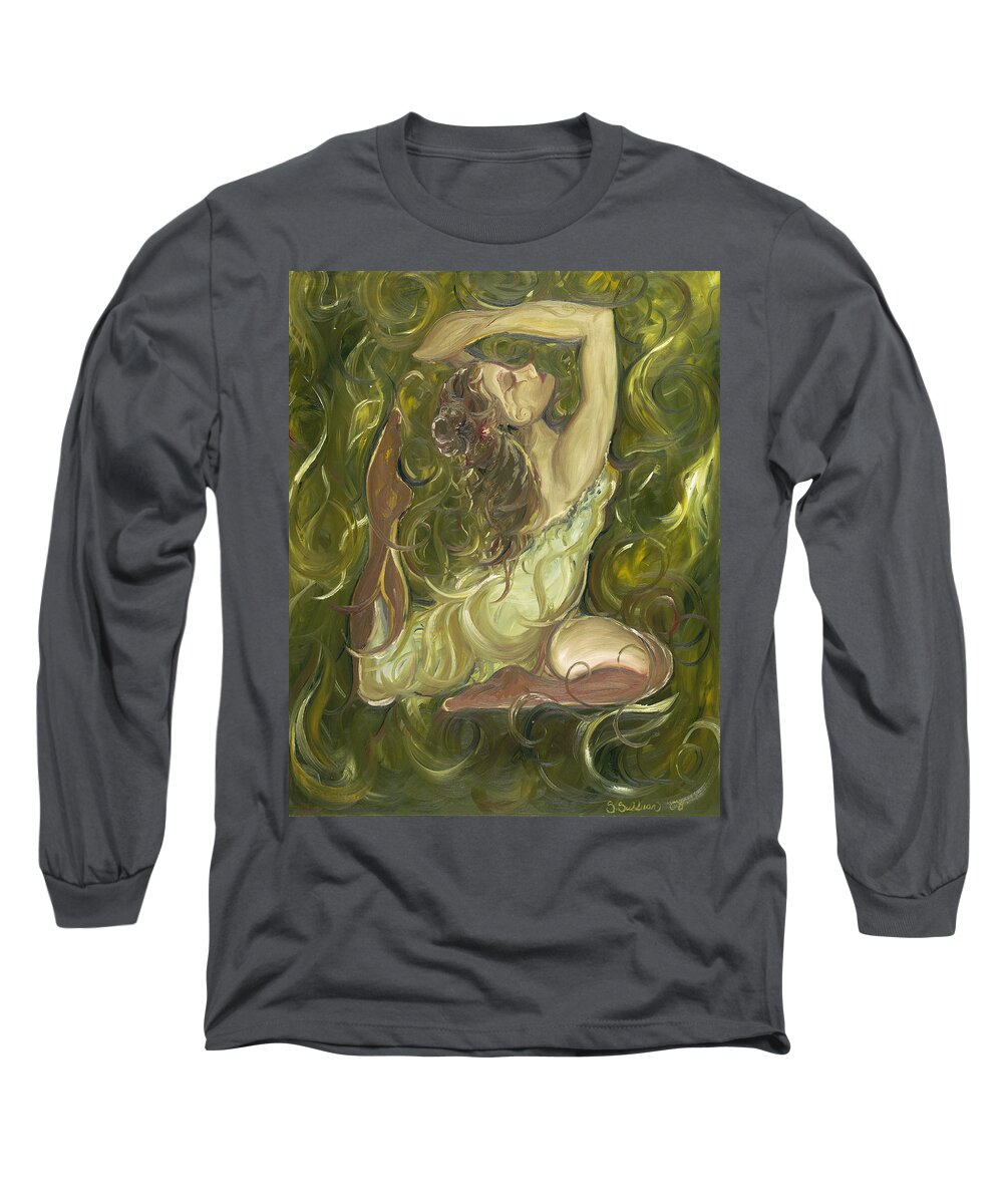 Beauty Long Sleeve T-Shirt featuring the painting Beauty has Surfaced by Stephanie Broker