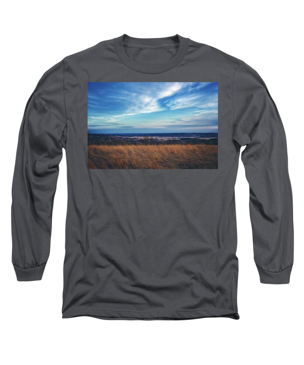 Wisconsin Landscape Long Sleeve T-Shirt featuring the photograph Before Sunset at Retzer Nature Center - Waukesha by Jennifer Rondinelli Reilly - Fine Art Photography