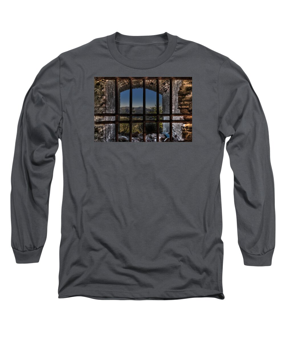 Genoa Forts Long Sleeve T-Shirt featuring the photograph Behind Bars - Dietro Le Sbarre by Enrico Pelos