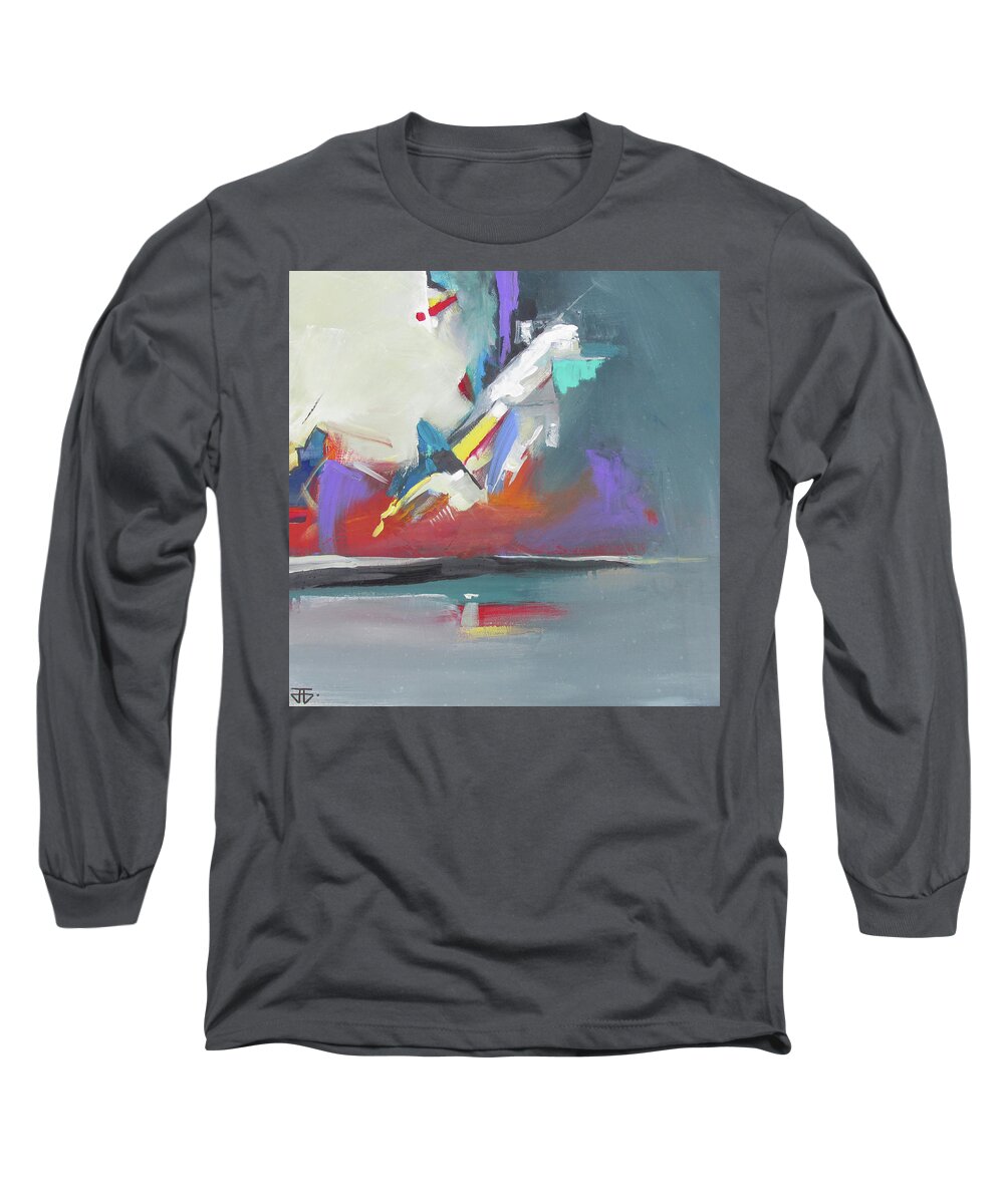 Abstract Long Sleeve T-Shirt featuring the painting Beyond Reflection by John Gholson