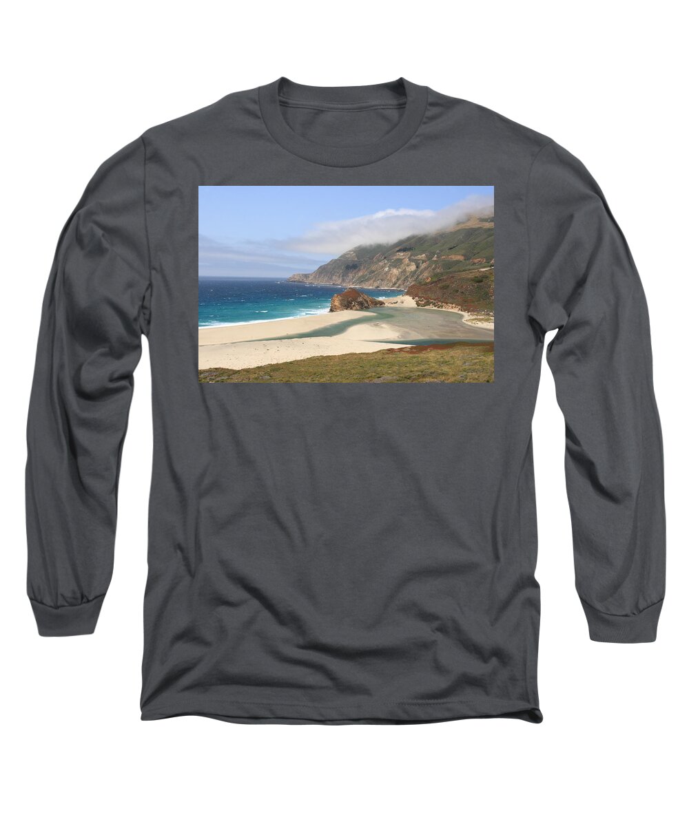 Beach Long Sleeve T-Shirt featuring the photograph Big Sur Beach by Lou Ford