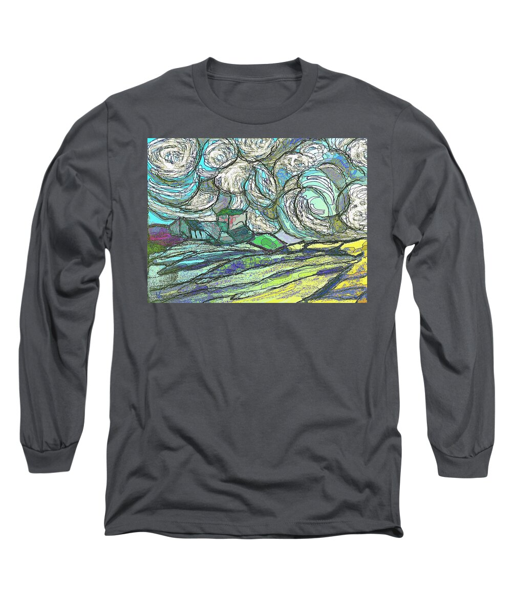 Victor Shelley Long Sleeve T-Shirt featuring the painting Billow by Victor Shelley