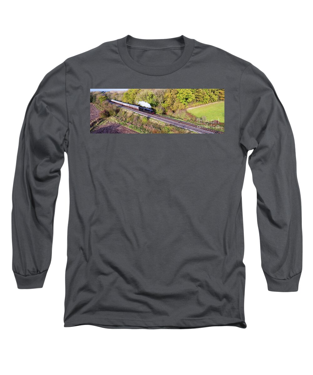 Black 5 Long Sleeve T-Shirt featuring the photograph Black 5 45305 1 by Steev Stamford