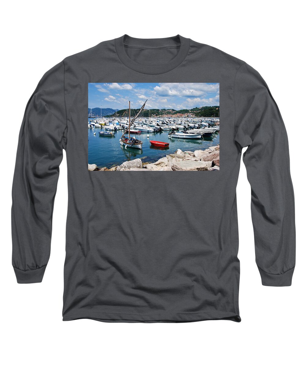 Lerici Long Sleeve T-Shirt featuring the photograph Boats by Fabio Caironi