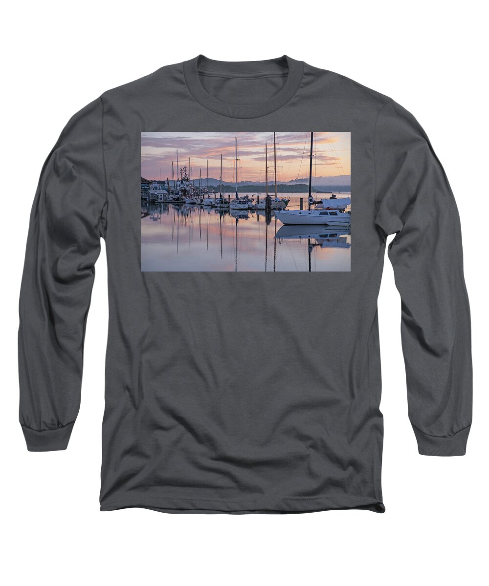 Boats Long Sleeve T-Shirt featuring the photograph Boats in Pastel by Suzy Piatt