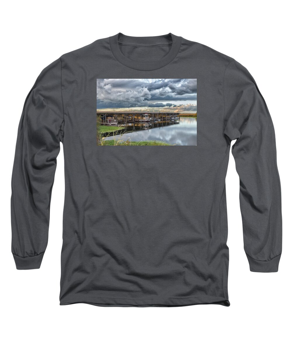 Boats Long Sleeve T-Shirt featuring the photograph Boats of Orwood by Robin Mayoff