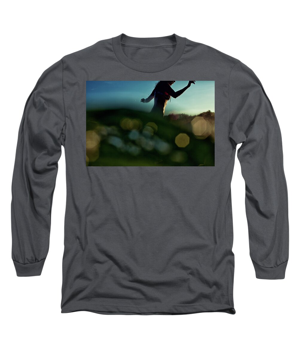 Surfing Long Sleeve T-Shirt featuring the photograph Bokeh by Nik West