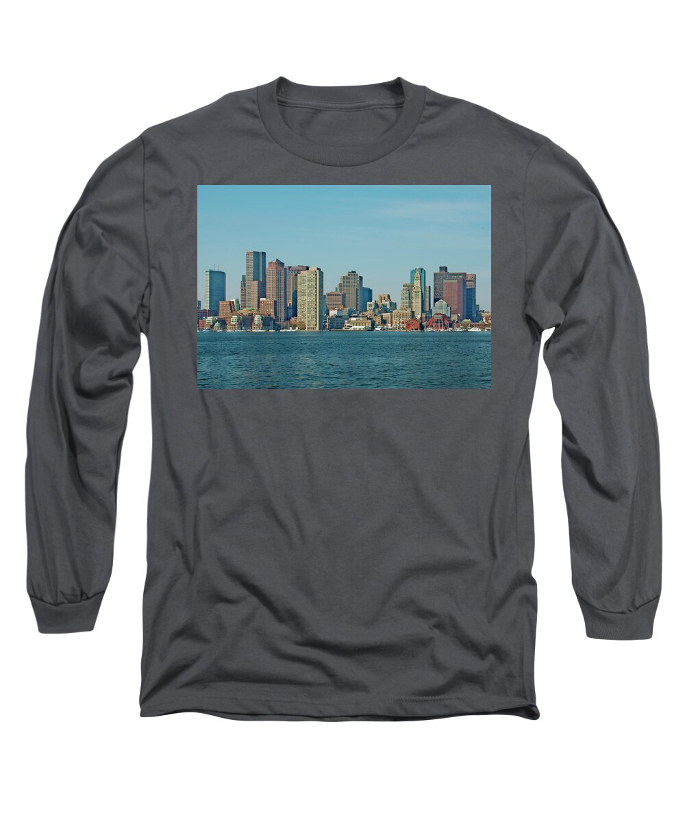 Boston Long Sleeve T-Shirt featuring the photograph Boston Architecture by Caroline Stella