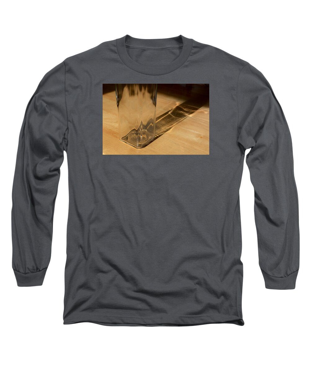 Bottle Long Sleeve T-Shirt featuring the photograph Bottle and Shadow 0925 by Steve Somerville